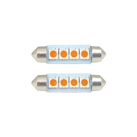 Superior Electric Boat and RV LED Light Bulb - 4LED 12V 75 Lumens 1.2W Amber 211-4A-D2